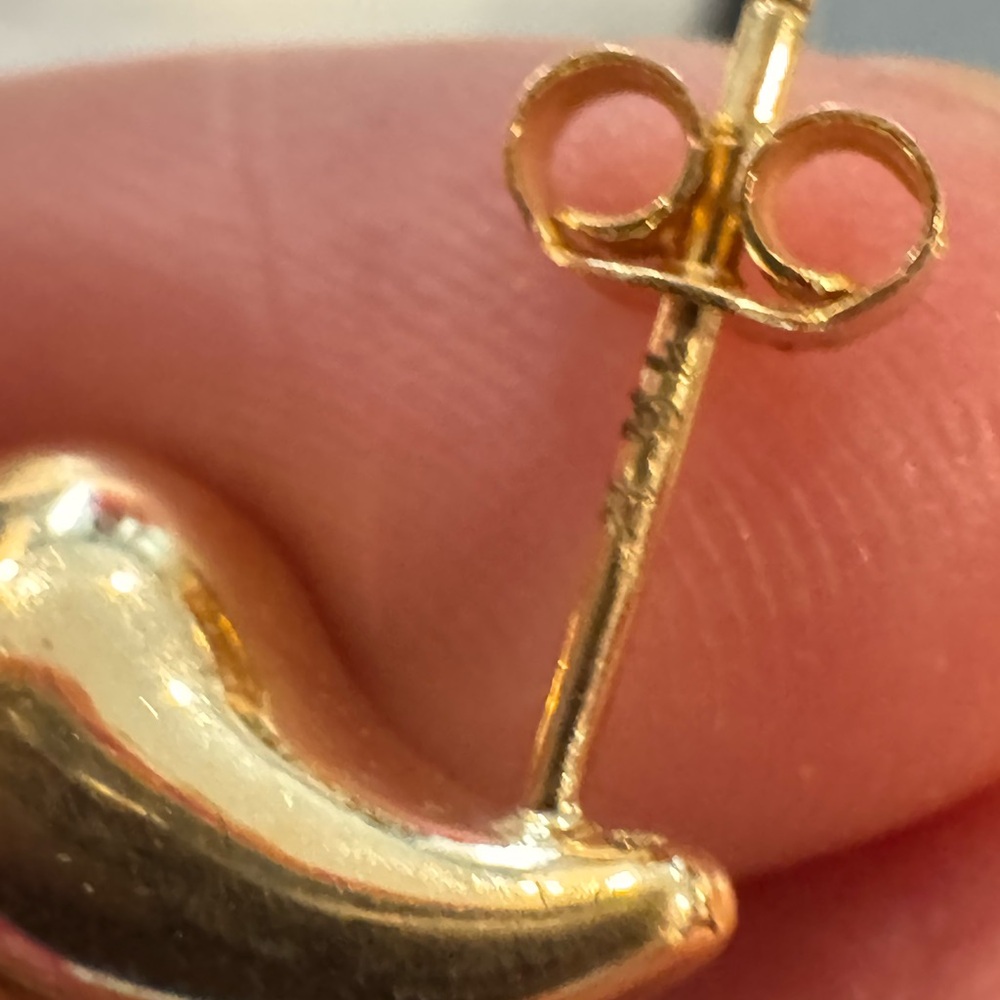 18K Real Gold Earrings - Picture 2 of 6